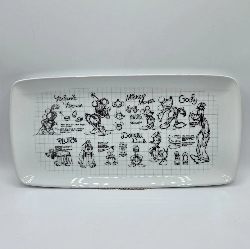 Disney Sketchbook Mickey Mouse & Friends Rectangular Plate Platter
